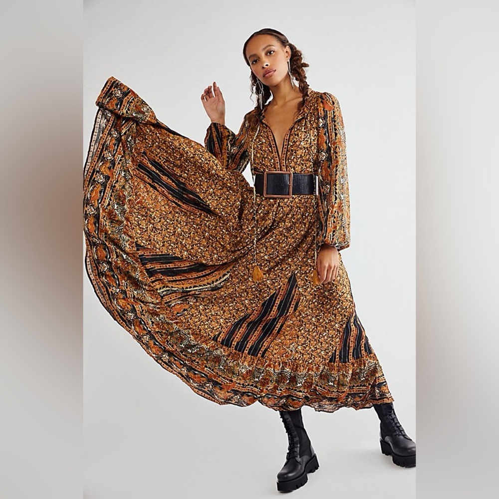 FREE PEOPLE Happy Feelings Midi Dress